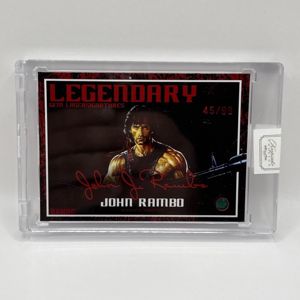 John RAMBO Keepsake Edition Gem Laser Signature AUTO /99 Rare Collectible Card